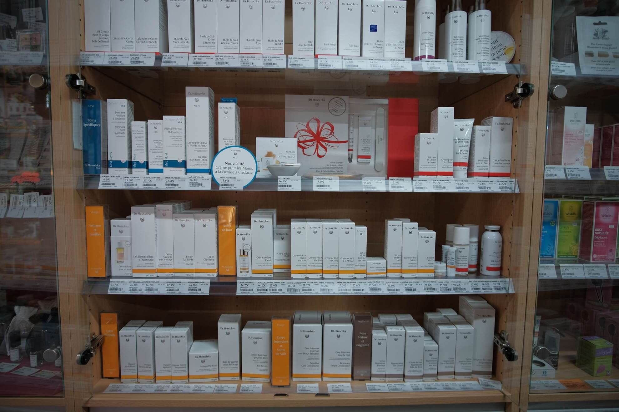 Rayon cosmétiques naturels du magasin Uni’vers Bio